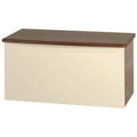 Welcome Furniture Hatherley High Gloss Blanket Box in Walnut and Cream