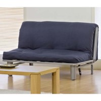 Kyoto Futons Bonsai 2 Seater Futon in Navy with Standard Mattress - small double