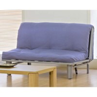 Kyoto Futons Bonsai 2 Seater Futon in Grey with Standard Mattress - small double