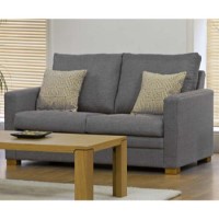 Kyoto Futons Payton 2 Seater Sofa Bed in Grey - with foam mattress
