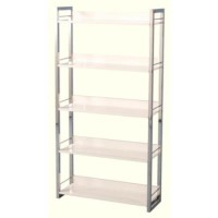 Seconique Charisma High Gloss 5 Shelf Bookcase in White