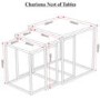 Seconique Charisma High Gloss Square Nest of Tables in White