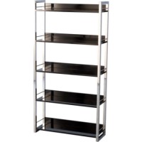 Seconique Charisma High Gloss 5 Shelf Bookcase in Black