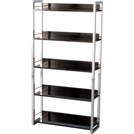 Seconique Charisma High Gloss 5 Shelf Bookcase in Black