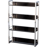 Seconique Charisma High Gloss 4 Shelf Bookcase in Black