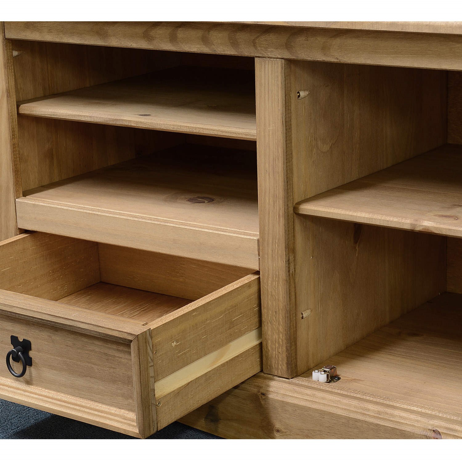 Mexican Pine TV Unit with Storage TV's up to 48