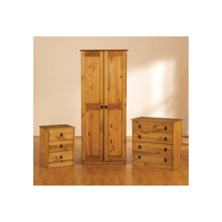 Seconique Maya Solid Pine Bedroom Furniture Set - with single bed