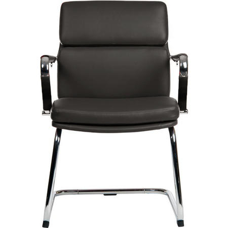 Teknik Office Miller Faux Black Leather Visitors Chair
