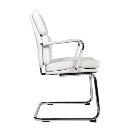 Teknik Office Deco White Faux Leather Visitors Chair