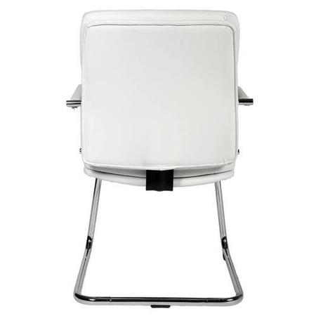 Teknik Office Deco White Faux Leather Visitors Chair