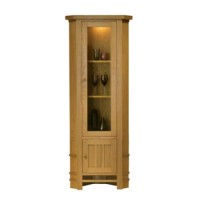 Morris Furniture Artisan Solid Oak Glazed Corner Display Cabinet