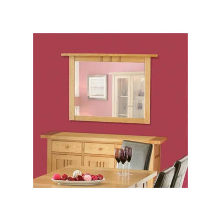 Morris Furniture Artisan Solid Oak Landscape Wall Mirror