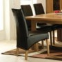 Morris Furniture Artisan Solid Oak Padded Back Leather Dining Chair