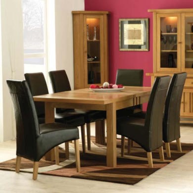 Morris Furniture Artisan Solid Oak Rectangular Extending Dining Set ...