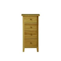 Morris Furniture Avenue Solid Oak Narrow 4 Drawer Chest