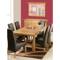 Morris Furniture Artisan Solid Oak Small Rectangular Dining Room Furniture Set - with 4 chairs