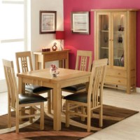 Morris Furniture Artisan Solid Oak Square Dining Room Furniture Set - 