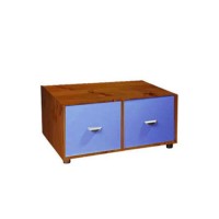 Stompa Combo Kids Natural 2 Door Storage Cubes in Blue