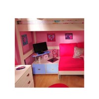 Stompa Combo Kids White 2 Door TV Unit in Blue