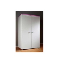 Stompa Combo Kids White 2 Door Wardrobe in Lilac