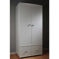 Stompa Combo Kids White 2 Door 2 Cube Wardrobe