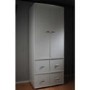 Stompa Combo Kids White 2 Door 4 Cube Wardrobe