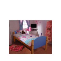 Stompa Solo Kids Natural Single Bed Frame in Blue