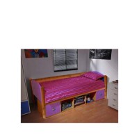 Stompa Solo Kids Natural Storage Single Bed Frame in Lilac