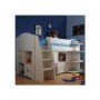 Stompa Rondo Kids White Midsleeper Bed with Desk and Double Storage