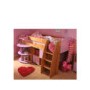 Stompa Rondo Kids Natural Midsleeper Bed in Lilac with Desk and Storage