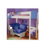 Stompa Casa Kids White Highsleeper Bed in Blue with Pink Sofa Bed
