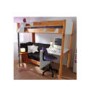 Stompa Casa Kids Natural Highsleeper Bed in White with Pink Sofa Bed and Desk