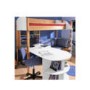 Stompa Casa Kids Natural Highsleeper Bed in White with Pink Sofa Bed Desk and Shelving 