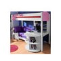 Stompa Combo Kids White Highsleeper Bed in Lilac with Black Sofa Bed Desk and Shelving 