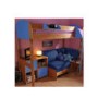 Stompa Casa Kids Natural Highsleeper Bed in Blue with Pink Sofa Bed and Storage