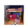 Stompa Combo Kids Natural Highsleeper Bed in Lilac with Lilac Denim Sofa Bed and TV Unit