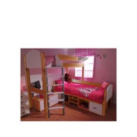 Stompa Casa Kids Natural Storage Bunk Bed in White