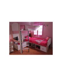 Stompa Casa Kids White Storage Bunk Bed