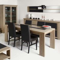 Toka Rectangular Dining Table with Glass Top