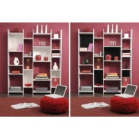 Elani Bookcase with Reversible Panels