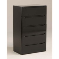 Amy Black 5 Drawer Chest