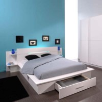 Thadie Super Storage Lighted Bed Frame
