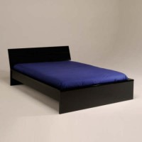 Teza High Gloss Bed Frame in Black