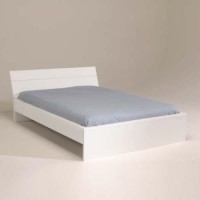Teza High Gloss Bed Frame in White