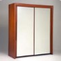 Parisot Brando Wide Sliding 2 Door Mirrored Wardrobe in Wild Cherry