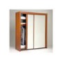 Parisot Brando Wide Sliding 2 Door Mirrored Wardrobe in Wild Cherry