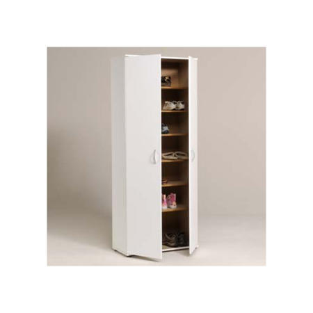 Cydia Tall Shoe Cupboard in White