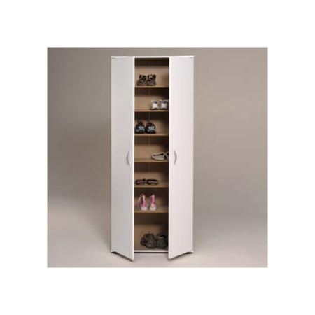 Cydia Tall Shoe Cupboard in White