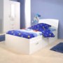 Matty Storage Single Bed Frame in White