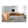 Dams Furniture Momento Left Facing Radial Corner Desk Office Set in Beech